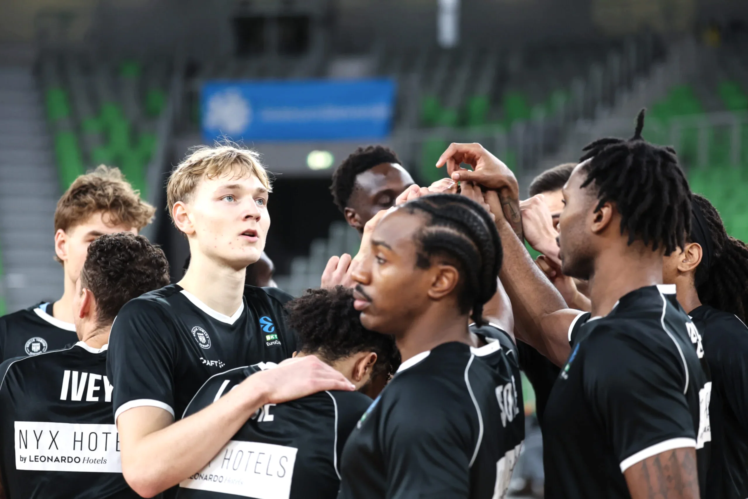 Die Veolia Towers Hamburg beim Spiel gegen Cedevita Olimpija Ljubljana